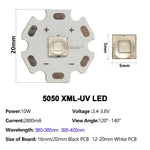 diodes led uv blanc noir 365nm 395nm pcb 16mm 20mm modernes technologiques