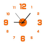 horloge murale moderne minimaliste couleur noir rouge salon décoration murale aiguille numérique acrylique fixations