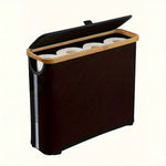boîte papier toilette bambou noir moderne pratique grande capacité chambre salon