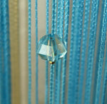 rideau moderne bleu clair doré rose vif opacité tissu voile chambre cuisine japonais coréen