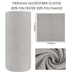 serviettes nettoyage microfibre gris clair pack 50 pièces pratique absorbant texture rugueuse cuisine garage