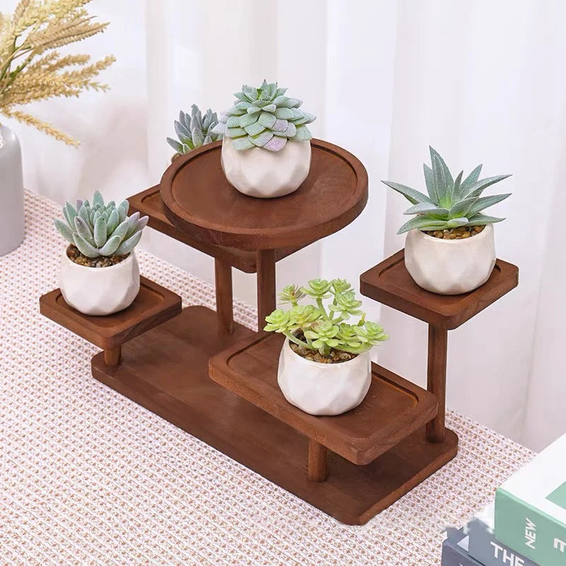 présentoir bois multinevel décoration moderne tasse bol parfum bijoux rangement minimaliste