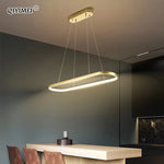 suspension lumineuse moderne or noir blanc aluminium led dimmable télécommande chambre salon restaurant