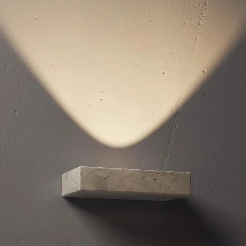 lampe murale moderne pierre naturelle gris clair éclairage quotidien 3000K fixé mur minimalisteintérieur decoration
