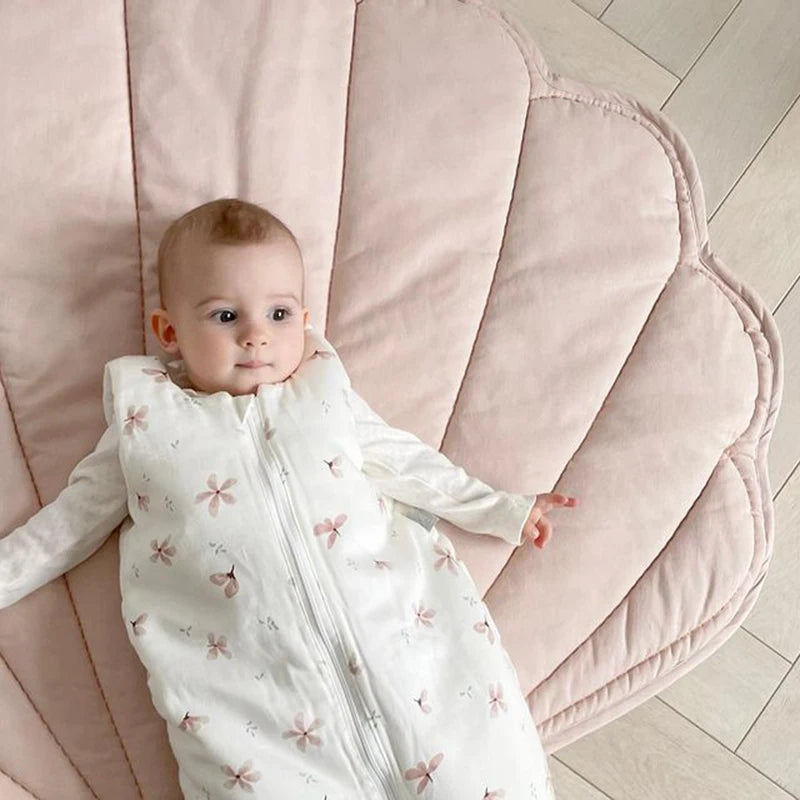 tapis jeu bébé coton motifs floraux résistant décoloration moderne doux intérieur extérieur plage