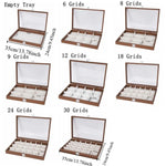 boîte bijoux moderne blanc marron neutre réutilisable clapets 12 18 24 30 grilles