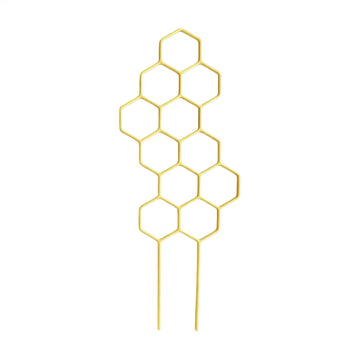treillis plastique nid d'abeille jaune doré plantes grimpantes fleurs balcon jardin moderne minimaliste