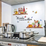 autocollant mural multicolore illustration cuisine textes adhésif occasion fête anniversaire