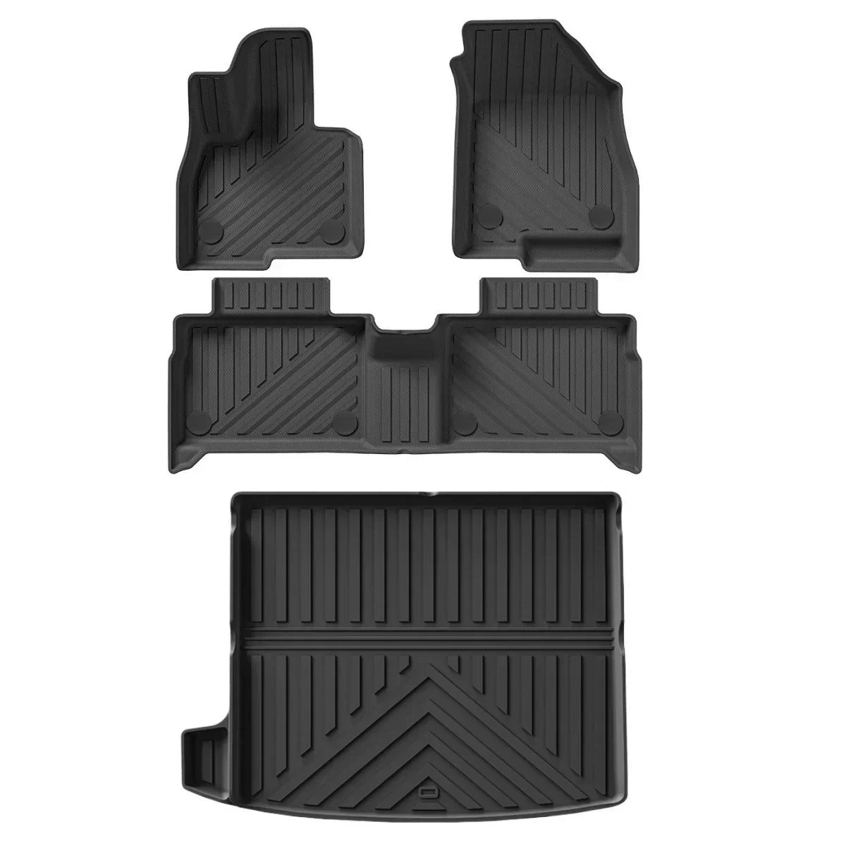 tapis sol voiture noir rayures diagonales texture moderne velcro j7 2023 2025