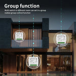 module commutation wi fi blanc moderne clips rail din connecteurs électriques boutons commande certification
