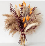 décoration intérieure bouquet fleurs séchées eucalyptus pampa naturel rustique beige vert