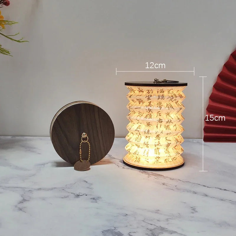 lampe poser multicolore imprimé floral moderne chaîne bois led rechargeable chambre étude