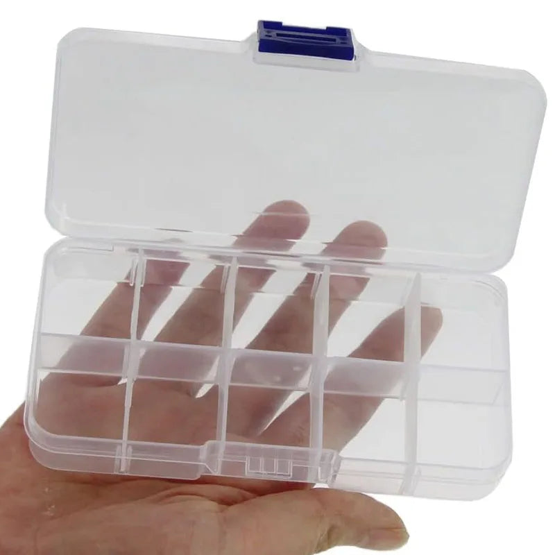 boîtes rangement transparentes plastique poignées modernes pratiques compartiments réglables bijoux oreilles