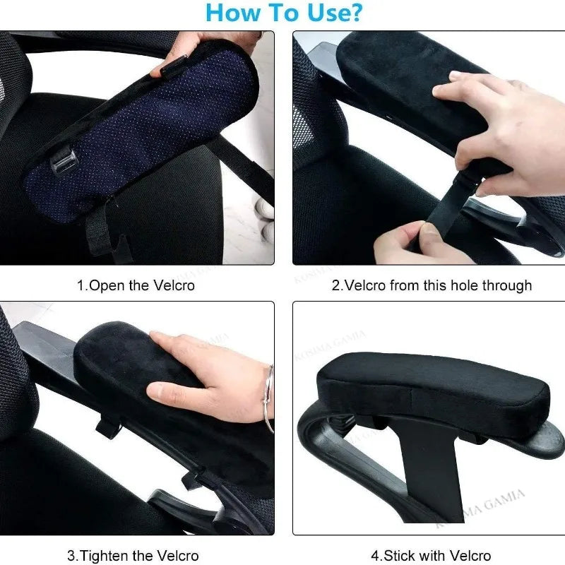 coussin soutien dos tissu noir mousse mémoire forme velcro confortable ergonomique gaming
