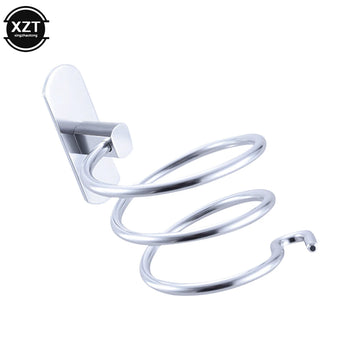 séchoir cheveux support mural aluminium bleu blanc rétro classique modernes clips fixations
