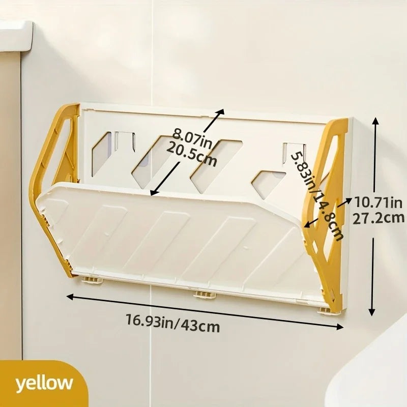 étagère pliable murale rangement chaussures moderne blanc jaune structure géométrique fixations poignées