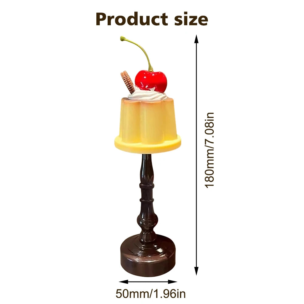 lampe chevet jaune gâteau vintage protection yeux chambre enfant novateur