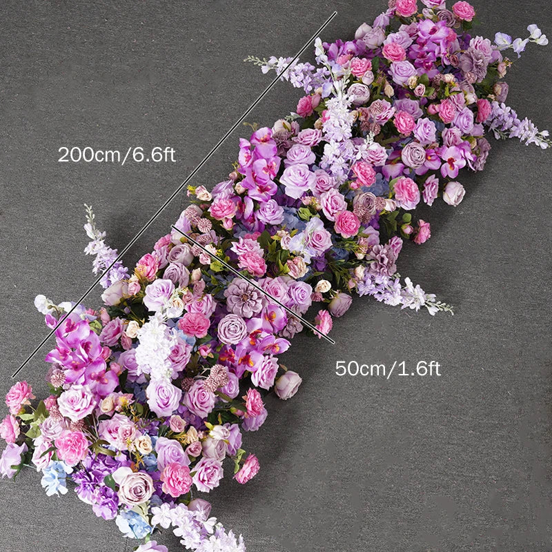 Arche décorative florale violettes roses blanches extérieur intérieur décoration événement classique artificielle fixe
