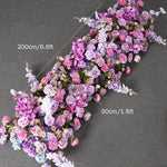 Arche décorative florale violettes roses blanches extérieur intérieur décoration événement classique artificielle fixe