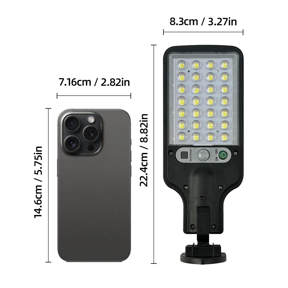 projecteurs solaires extérieurs modernes ip65 led économie énergie noir interrupteur sensoriel 270deg