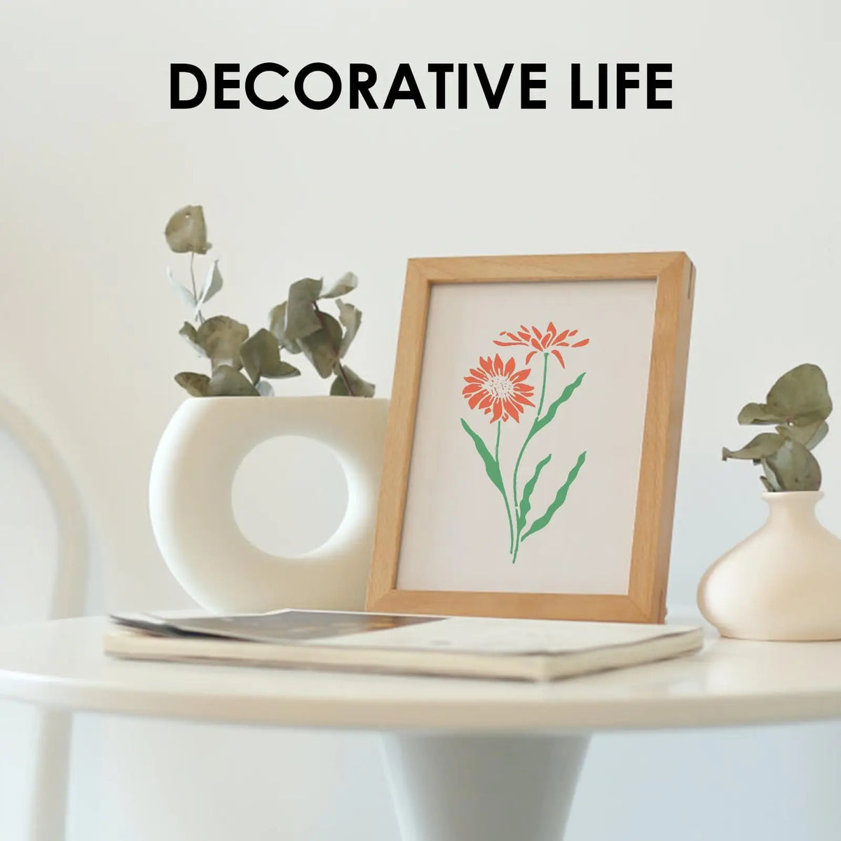 gabarits peinture fleurs feuilles papillons graphiques diy crafts blanc noir vert orange rose bruns