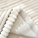 coussin canapé polyestère doux rayures beige gris moderne confortable machine lavable multiple tailles