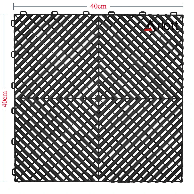 tapis sol modulaires antidérapants bleu noir blanc moderne connecteurs clip système