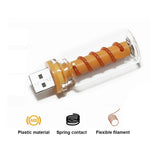 clé usb transparent spirale flexible lampe ambiance adhésive éclairage moderne veilleuse camping