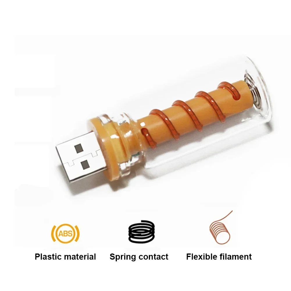 clé usb transparent spirale flexible lampe ambiance adhésive éclairage moderne veilleuse camping