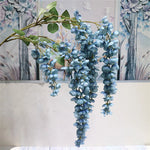 guirlande fleurs artificielles modernes rose bleu blanc intérieur décoration mariage anniversaire baby shower