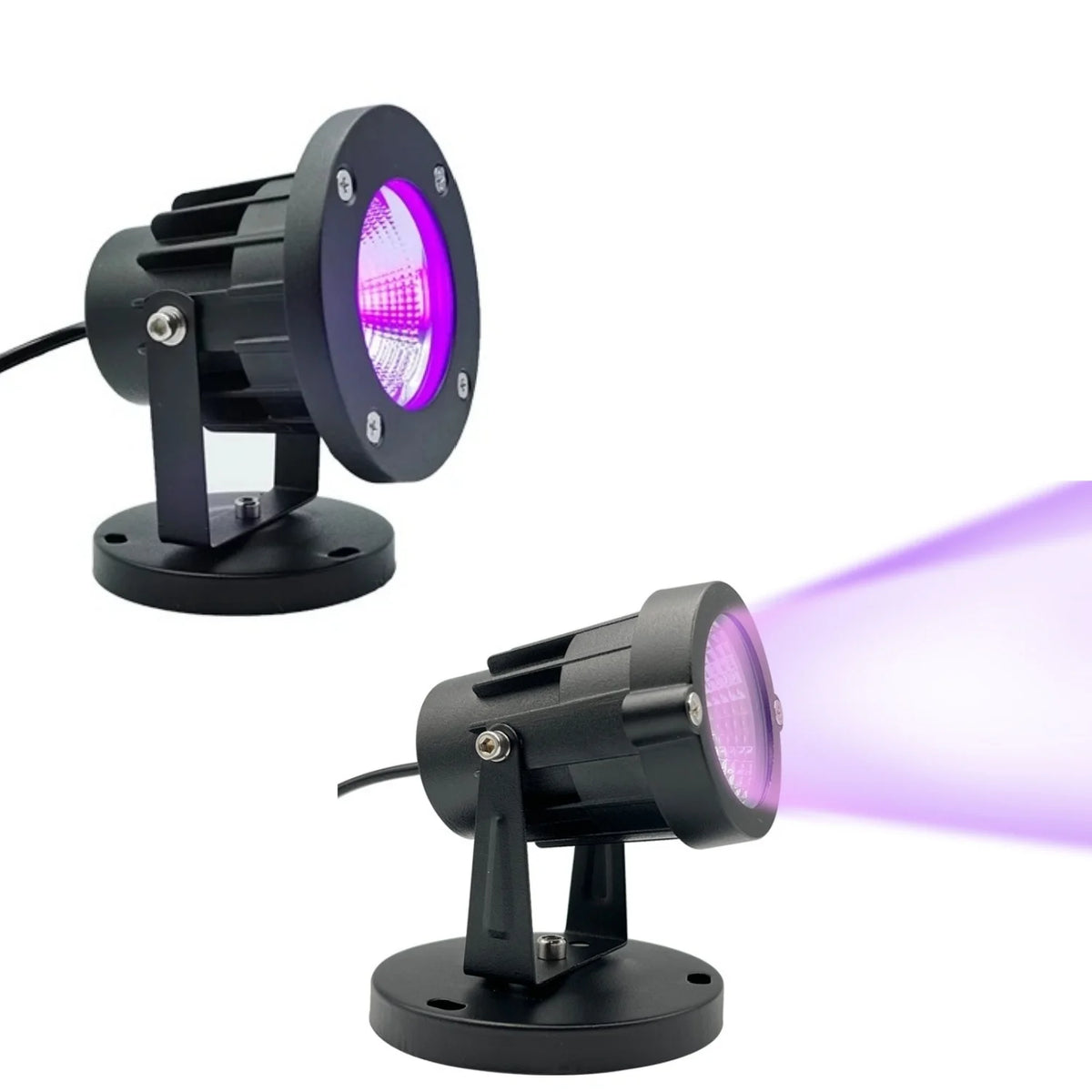 projecteur led violet 10w 30w lumiere noire uv 405nm halloween deco party affiche fluorescente