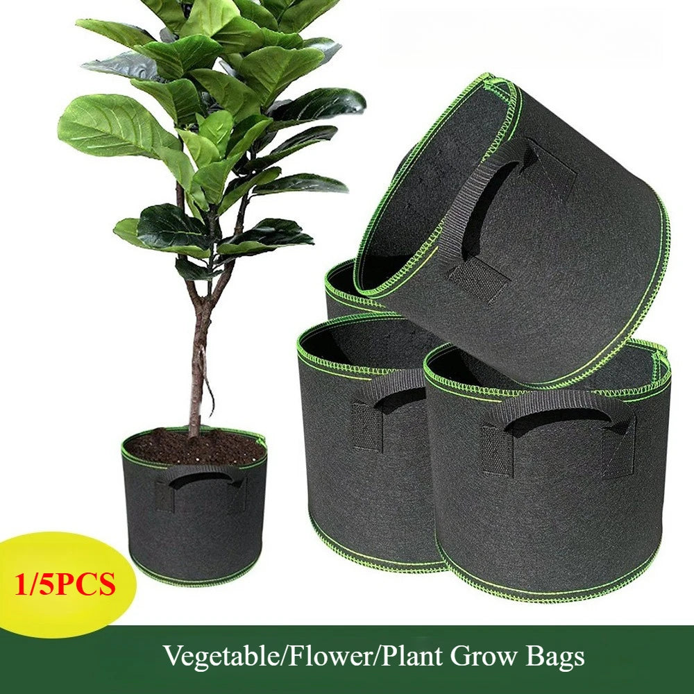 sacs culture tissu non tissé poignées légumes fleurs 10 gallon 39l moderne pratique noir