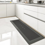 tapis sol cuisine absorbant antidérapant diatomée tissu texture moderne gris large banderollable