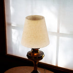 abat jour tissu lin naturel beige clair moderne accessoire éclairage table lamp shade replacement
