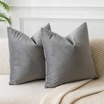 coussin velours gris moderne carré décoratif maison 30x50cm 40x40cm 45x45cm 50x50cm