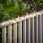 guirlande lumineuse solaire corde tressée led jaune banc bois panneau solaire noir jardin décorationextérieur