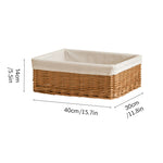 panier osier marron clair tissage régulier rustique rangement articles divers respectueux environnement