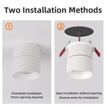 spot lumineux led blanc moderne fixé vis entrée salon flux lumineux élevé certification rohs