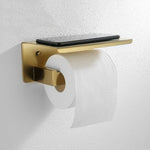 accessoires salle bain doré moderne porte serviettes papier toilette tablette minimaliste