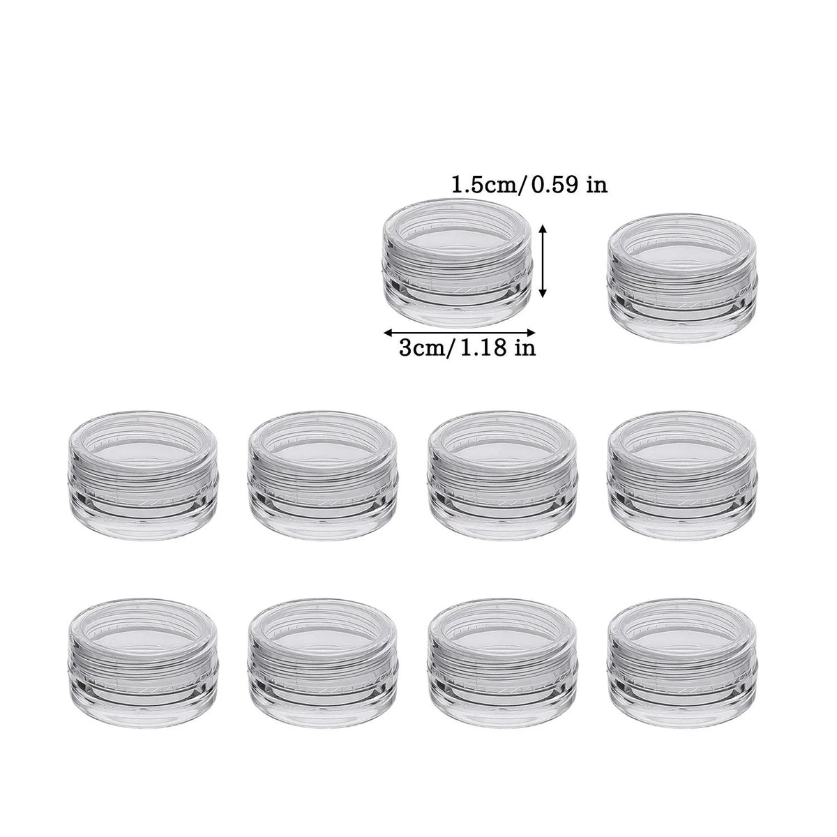 boîtes rangement transparentes plastique réutilisables modernes cosmétiques maquillage nail art