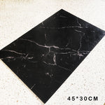 serviettes table marbre modernes adhésives blanches noires minimalistes