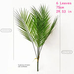 Plante artificielle palmier vert moderne 125cm feuilles plastique décoration intérieure extérieure