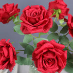 décoration intérieure bouquet roses artificielles soie classique vase couleur anniversaire mariage