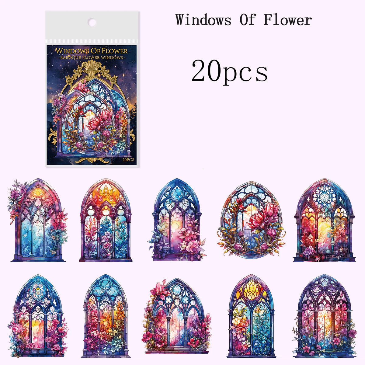 autocollants décoratifs baroques opaques fleurs animaux vintage 20 pièces multicolores scrapbooking journal