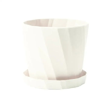 pots fleurs bleu rose blanc rayures diagonales modernes plateau support