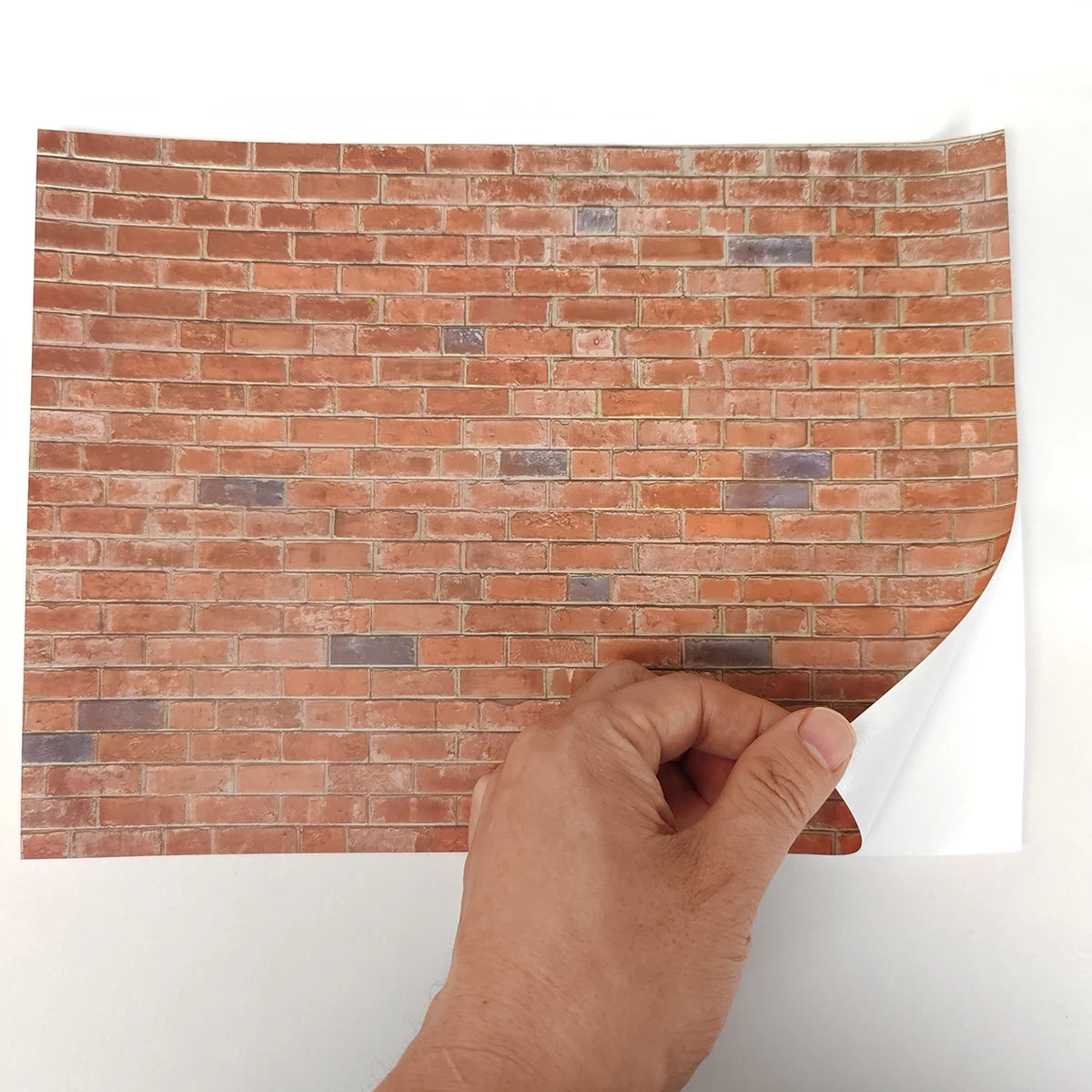 papier peint adhésif classique grain bois motif brique élégant 21cm 285cm 3pièces