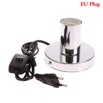support lampe moderne noir blanc doré argenté rond lisse opacité câble prise us plug