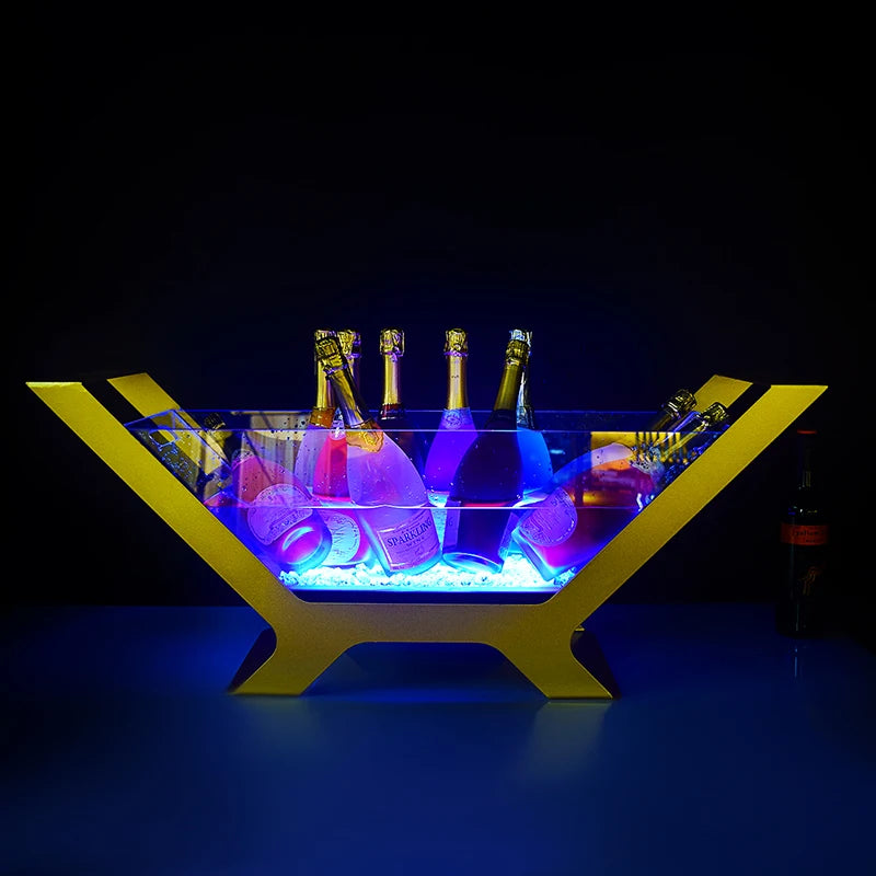 seau bouteilles transparent moderne clips lumineux led rechargeable via usb
