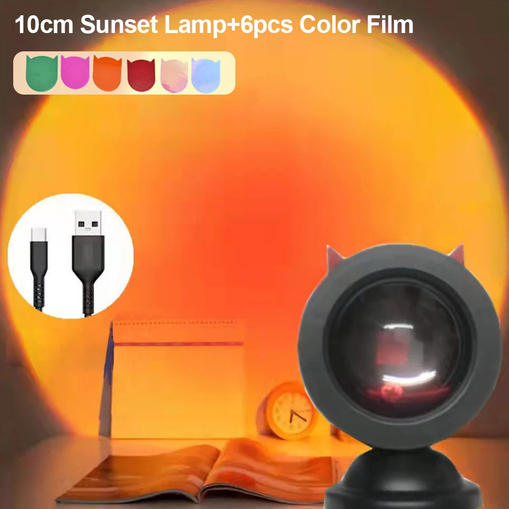 projecteur led lampe arc ciel astronaute géométrique moderne noir blanc orange