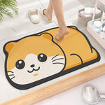 tapis bain absorbant antidérapant animaux cartoon noir blanc vert pandas koalas chats cochons